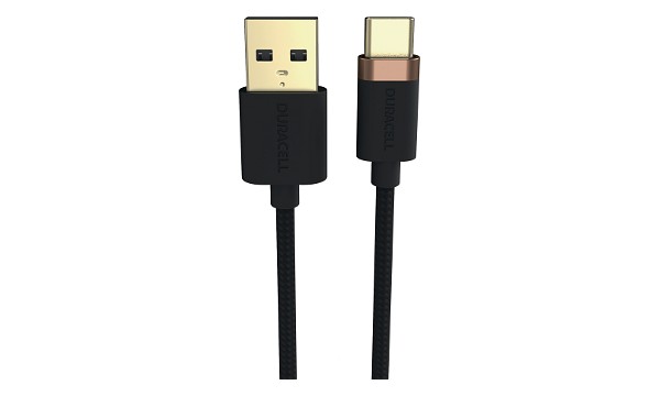 Duracell 1m USB-A ja USB-C kaapeli